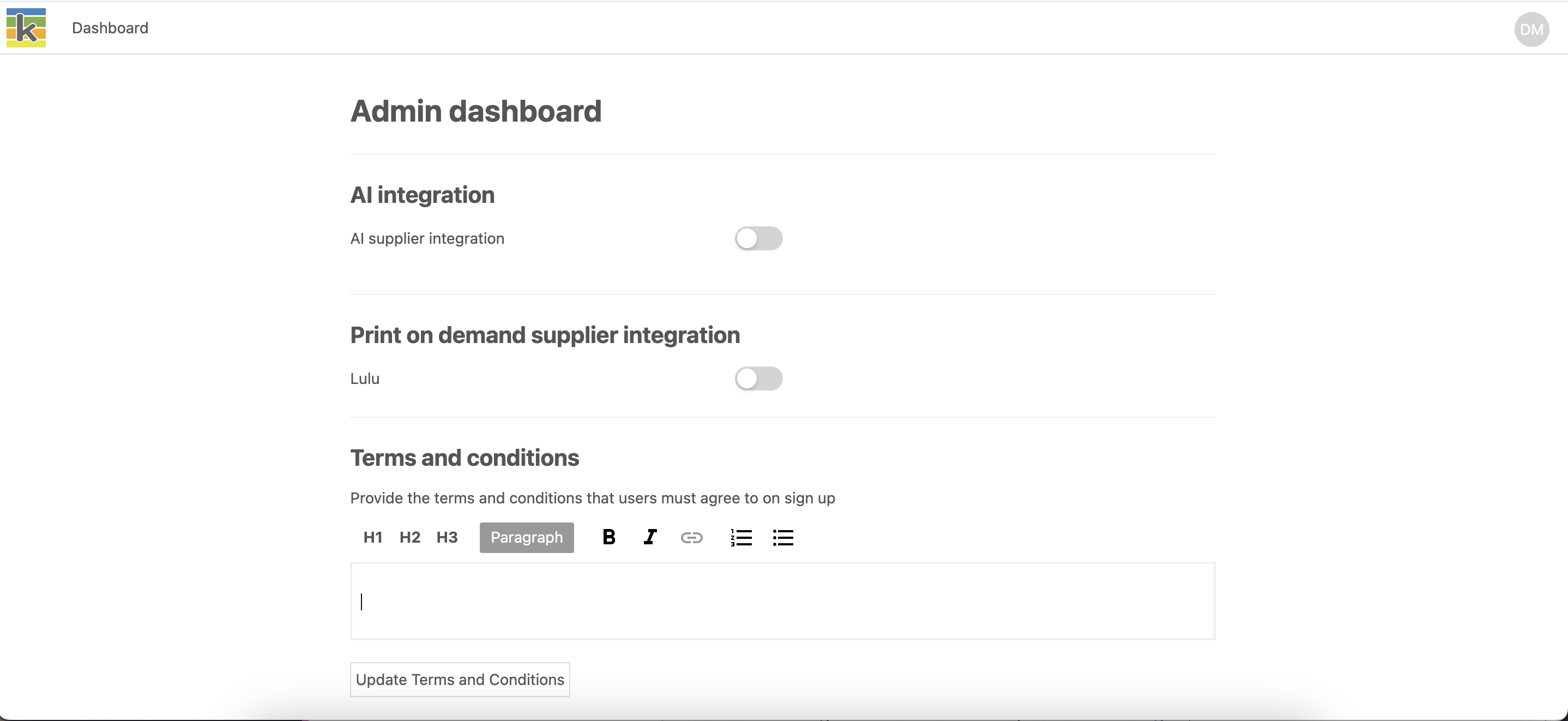 The Admin Dashboard